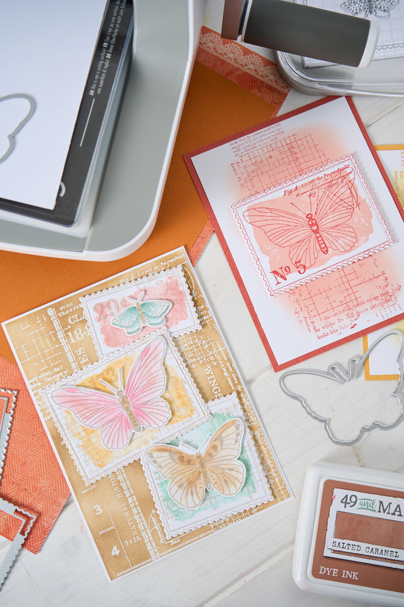 Sizzix Clear Stamps Set 11PK w/10PK Framelits Die Set - Postage