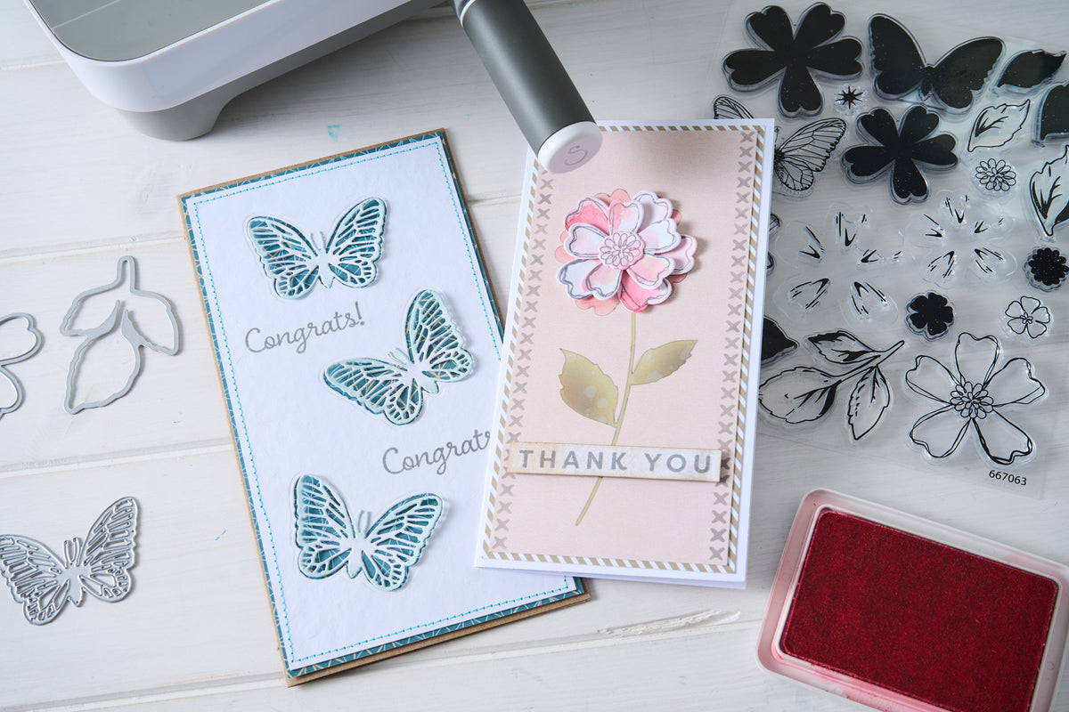 Sizzix Clear Stamps Set 19PK w/9PK Framelits Dies - Sweet Sprigs