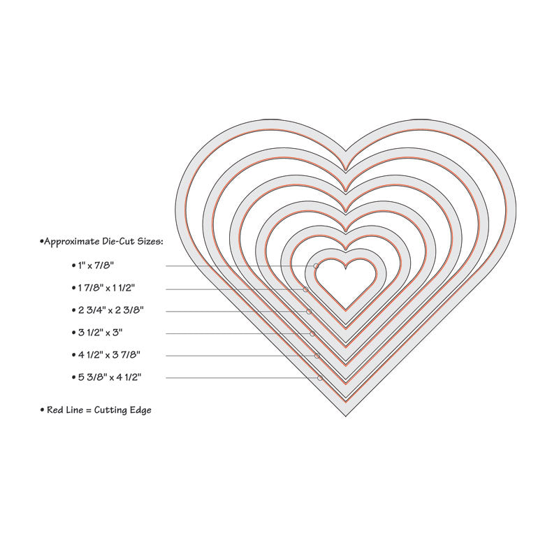 Sizzix Framelits Die Set 6PK - Hearts – Sizzix.com