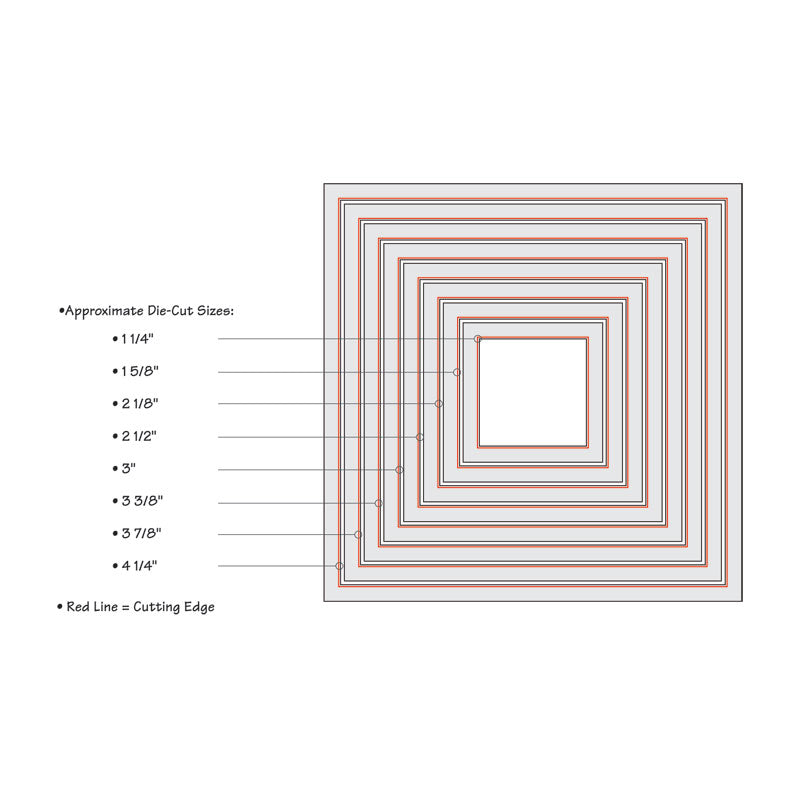 Sizzix Framelits Die Set 8PK - Squares – Sizzix.com