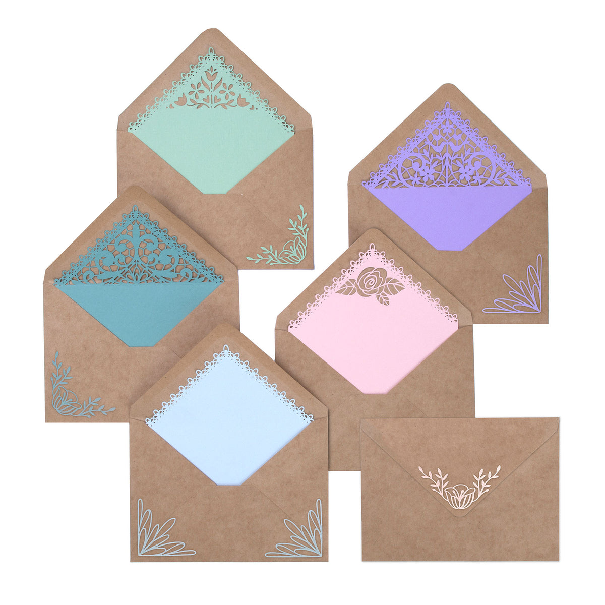 Sizzix Thinlits Die Set 7PK - Envelope Liners, A7, Intricate
