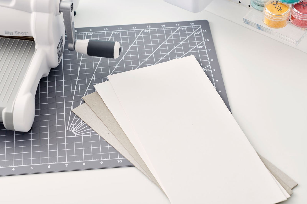 Sizzix Surfacez Mixed Media Board, 6" x 13", White & Gray, 10PK