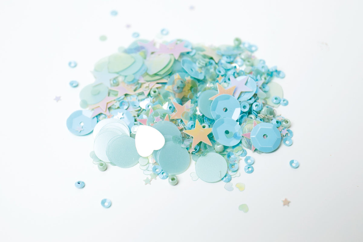 Sizzix Making Essential - Sequins & Beads, Mint Julep, 5PK