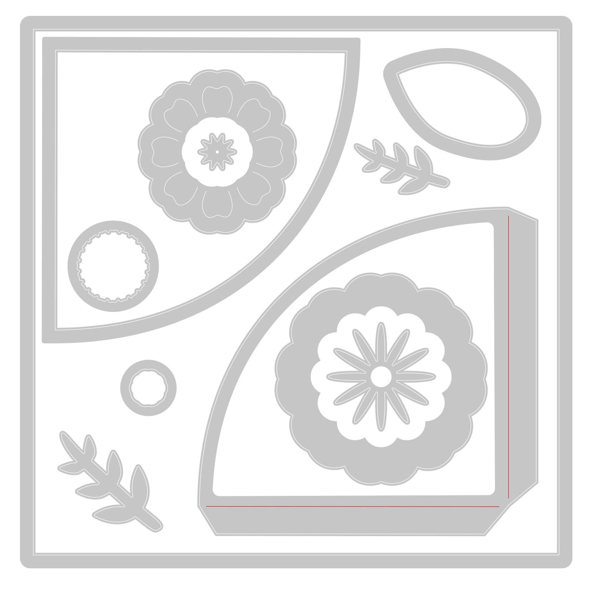 Sizzix Thinlits Die Set 12PK - Folio Page, Pocket & Flowers by