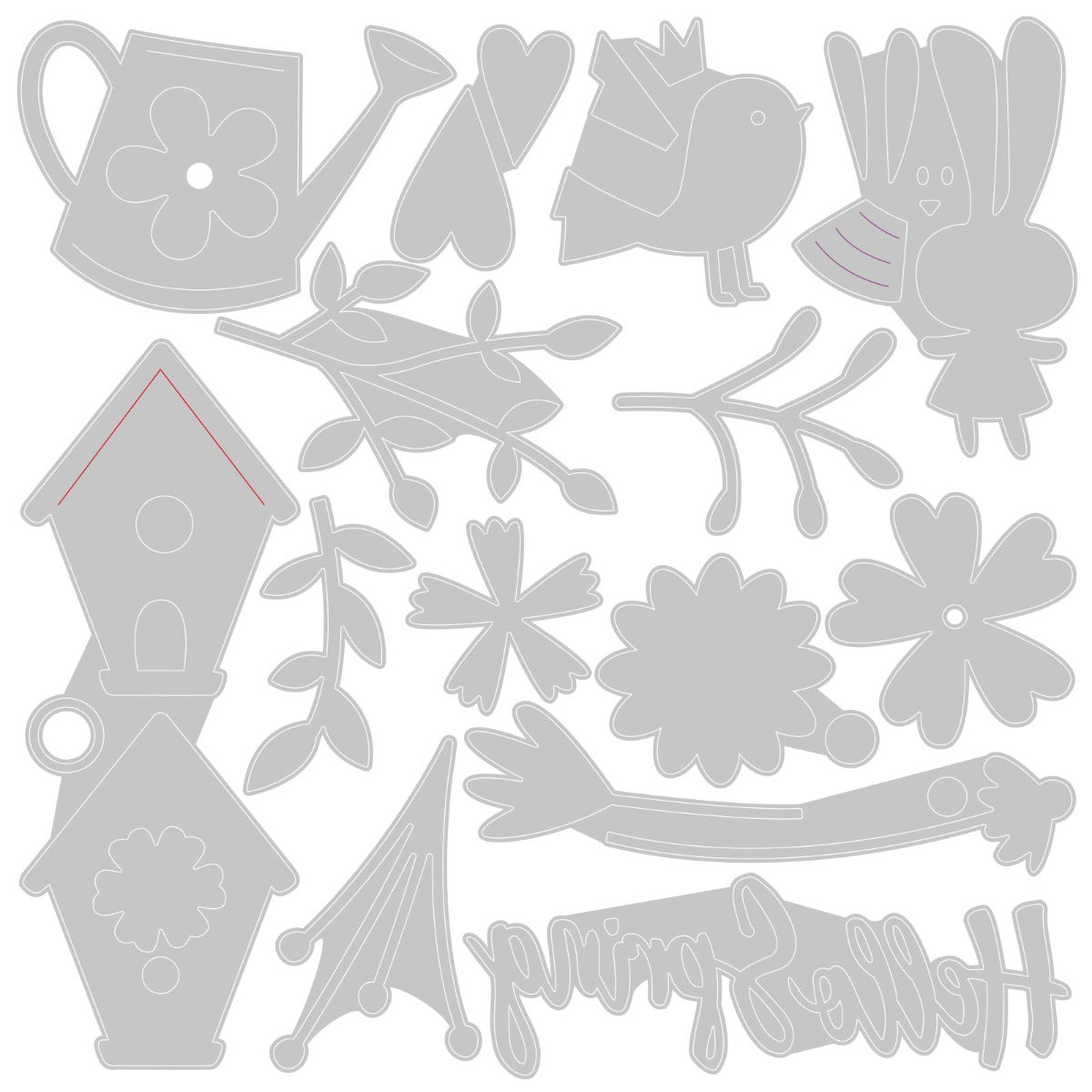 Sizzix Thinlits Die Set 16PK - Hello Spring – Sizzix.com