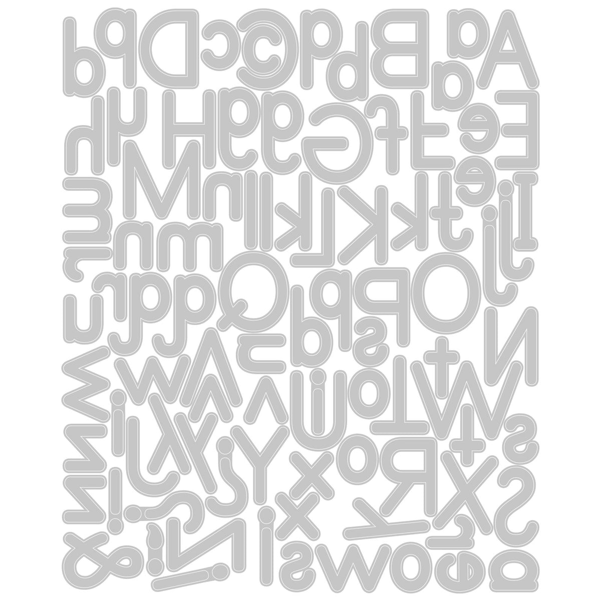 シジックス sizzix アルファベットダイ Sizzix Thinlits Die Set 92PK - Essential Type – Sizzix.com