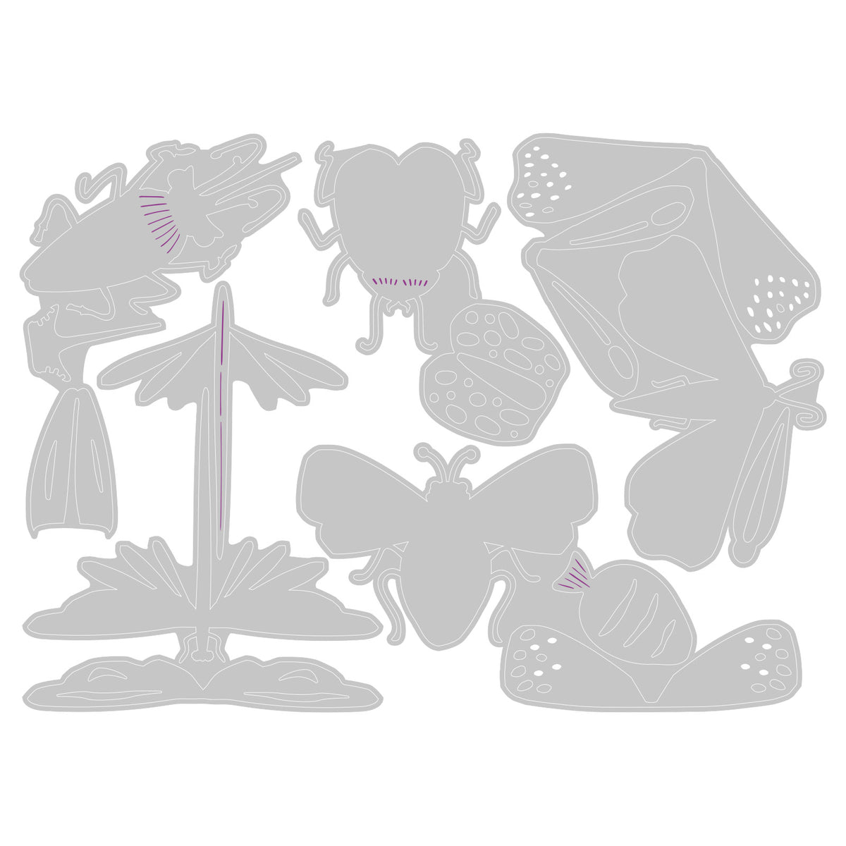 thumbnail image 2 of Sizzix Thinlits Dies By Tim Holtz 5-pack - Wildflower Stems #1... 2 of 14