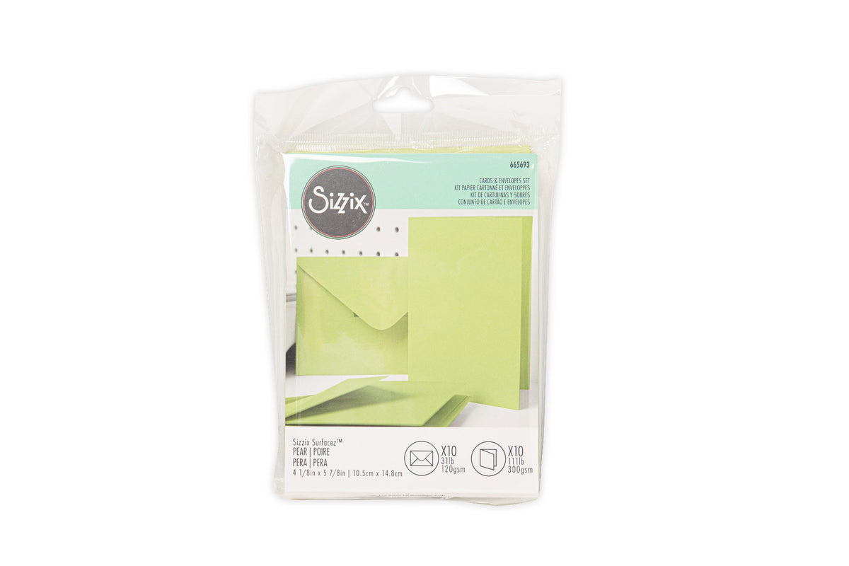 Sizzix Surfacez - Card & Envelope Pack, A6, Pear, 10PK – Sizzix.com