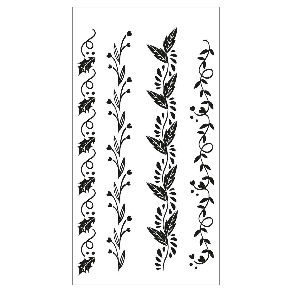 Bordersページ Sizzix Clear Stamps Set 4PK - Organic Borders – Sizzix.com