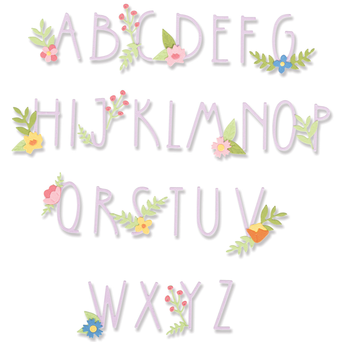 Thinlits Die Set 66PK - Floral Alphabet by Alexis Trimble – Sizzix.com
