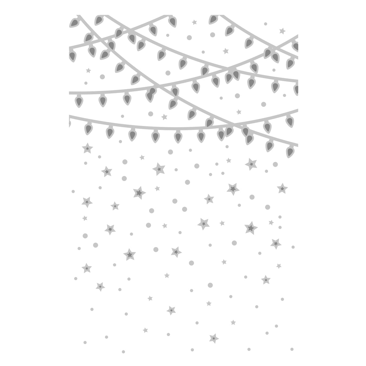 Multi-Level Textured Impressions Embossing Folder - Stars