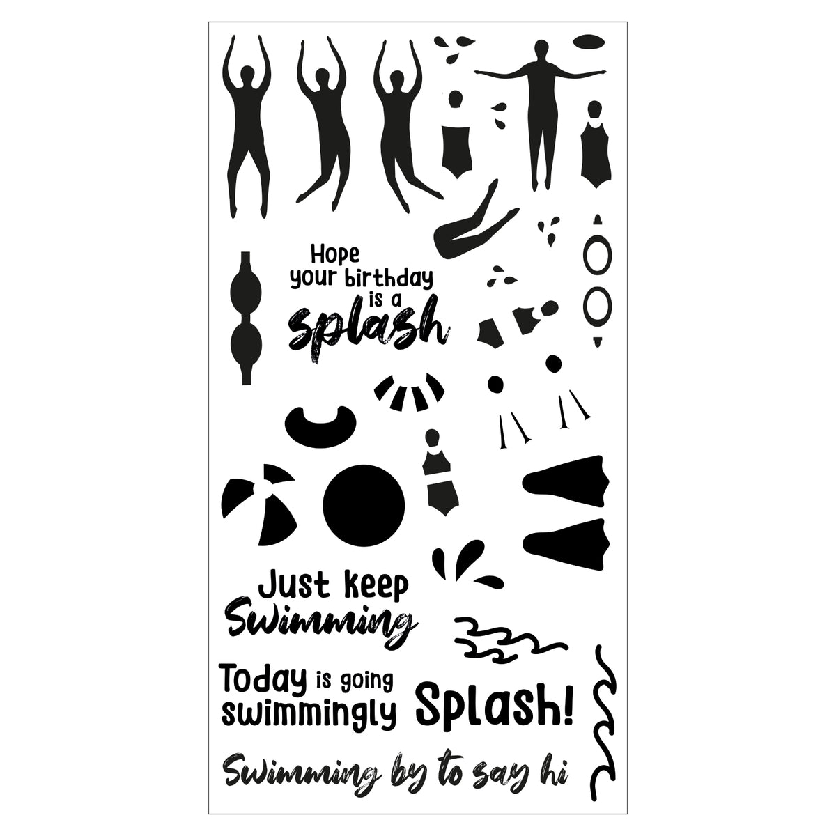 Sizzix Clear Stamps Set 29PK - Synchronized Swimmers by