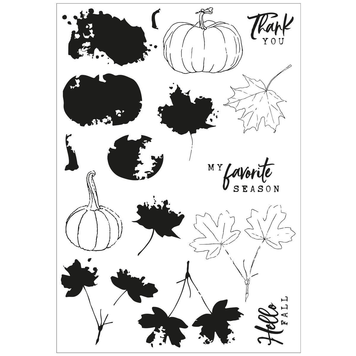 Sizzix A5 Clear Stamps 16PK w/7PK Framelits Die - Pencil Line