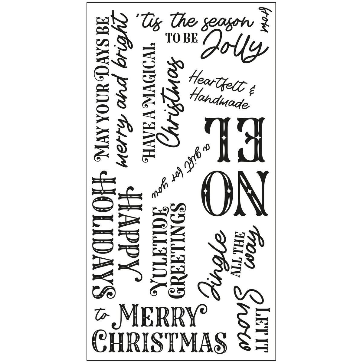 スジ　Suzy シーグリ　seasons greeting Sizzix Clear Stamps Set 13PK - Greetings of the Season by