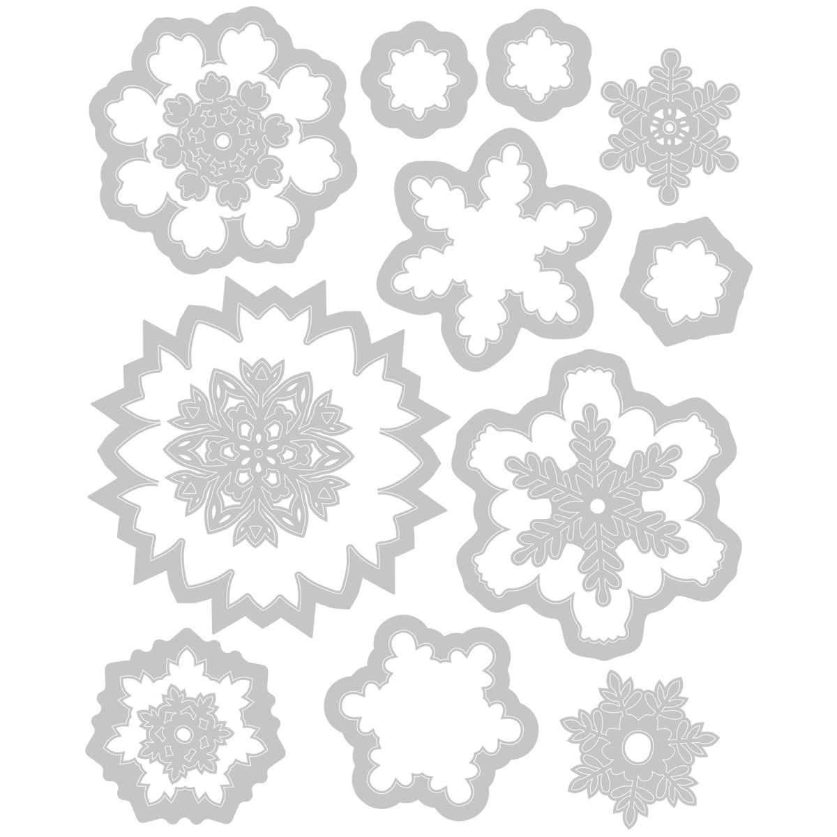 Sizzix Framelits Die Set 15PK - White Christmas #2 by Catherine