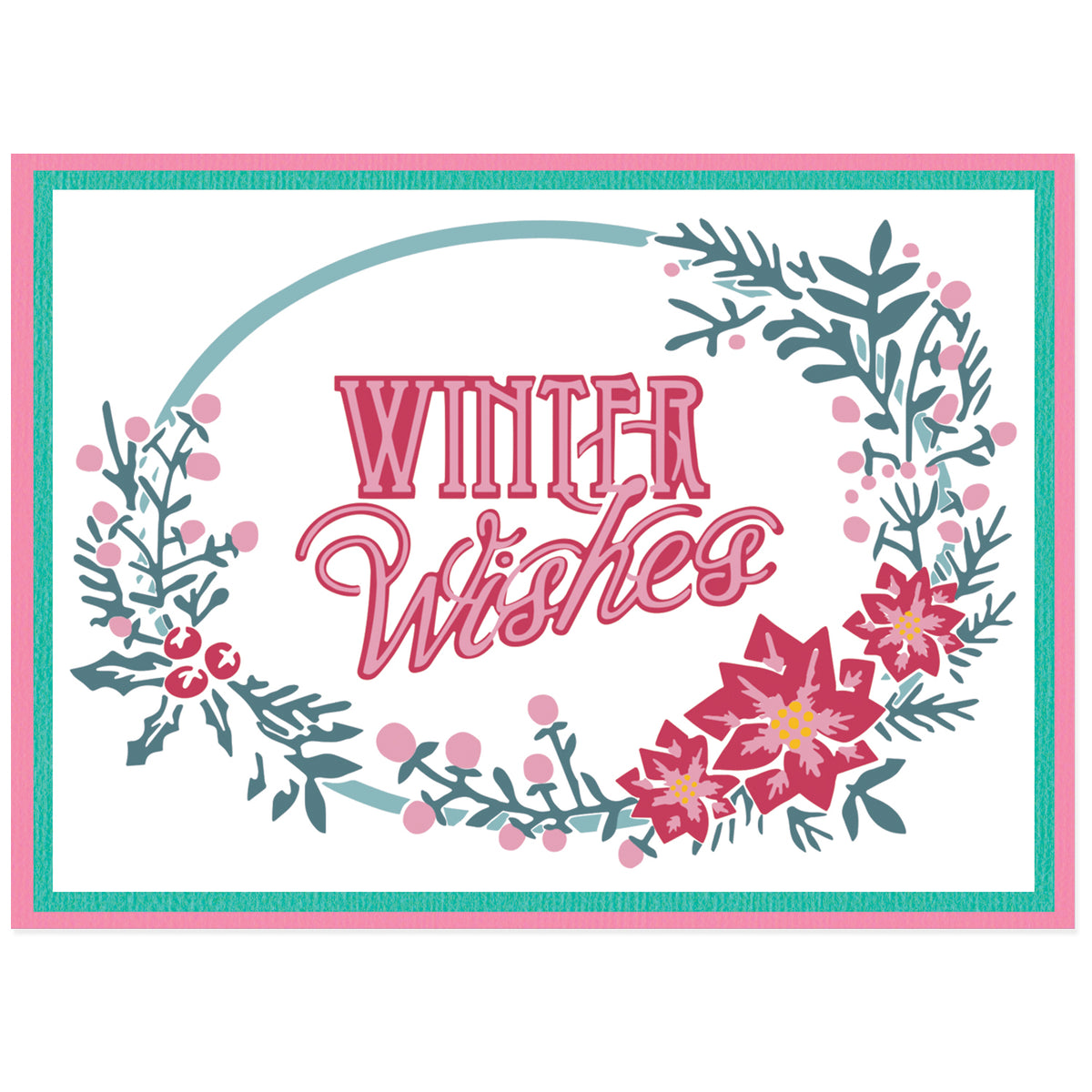 トールペイント作品　Winter Wishes Sizzix A6 Layered Stencils 4PK - Winter Wishes #3 – Sizzix.com