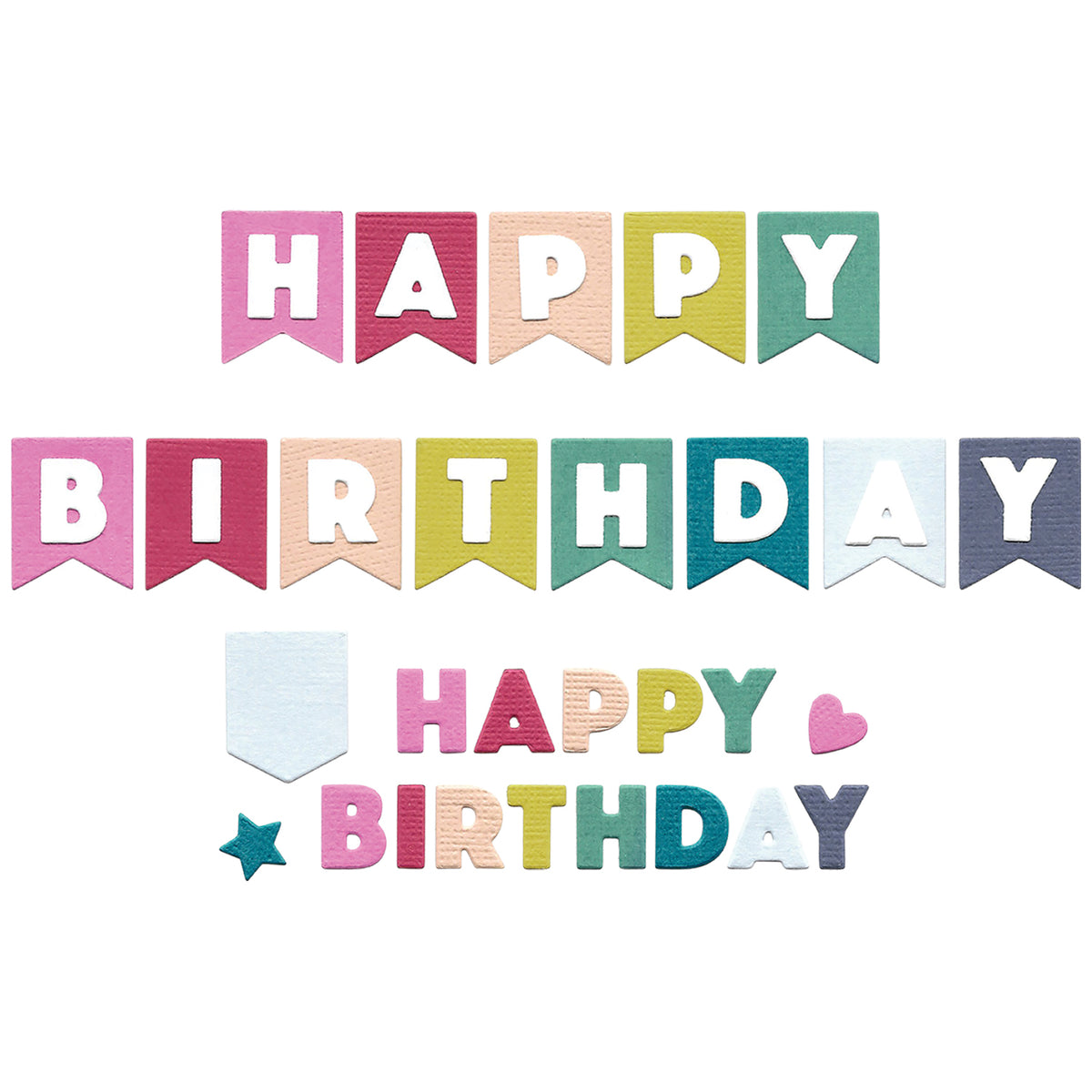 Sizzix Thinlits Die Set 17PK - Birthday Bunting by Catherine