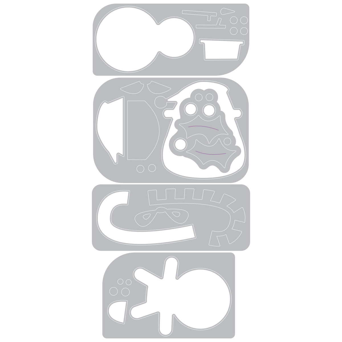 Sizzix 2-D Texture Fades Embossing Folder w/5PK Thinlits Set