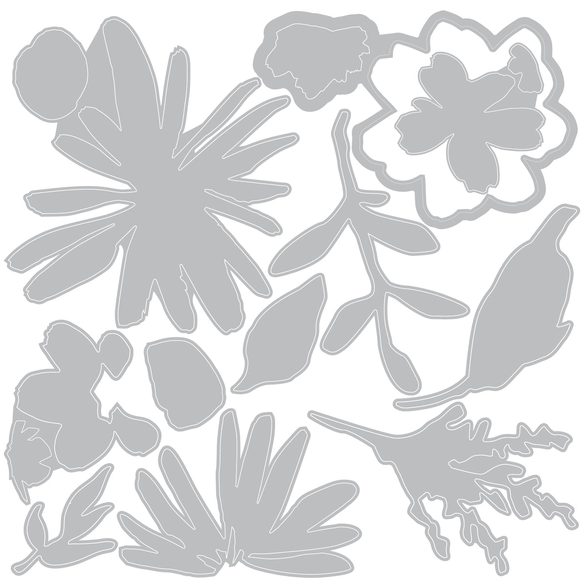 「PAPER IN DESIGN」 Sizzix 2D Texture Fades Embossing Folder w/11PK Thinlits Set