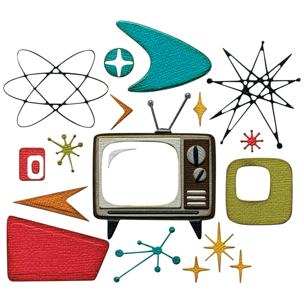 Sizzix Thinlits 24PK Die Set - Vault Atomic Retro by Tim Holtz