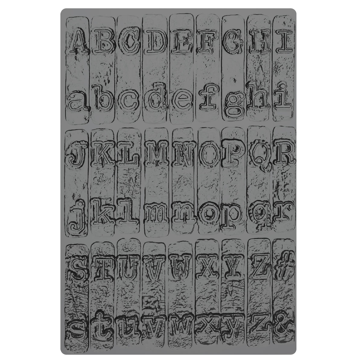 Sizzix 3-D Texture Fades Embossing Folder - Typewriter Large/A5 by