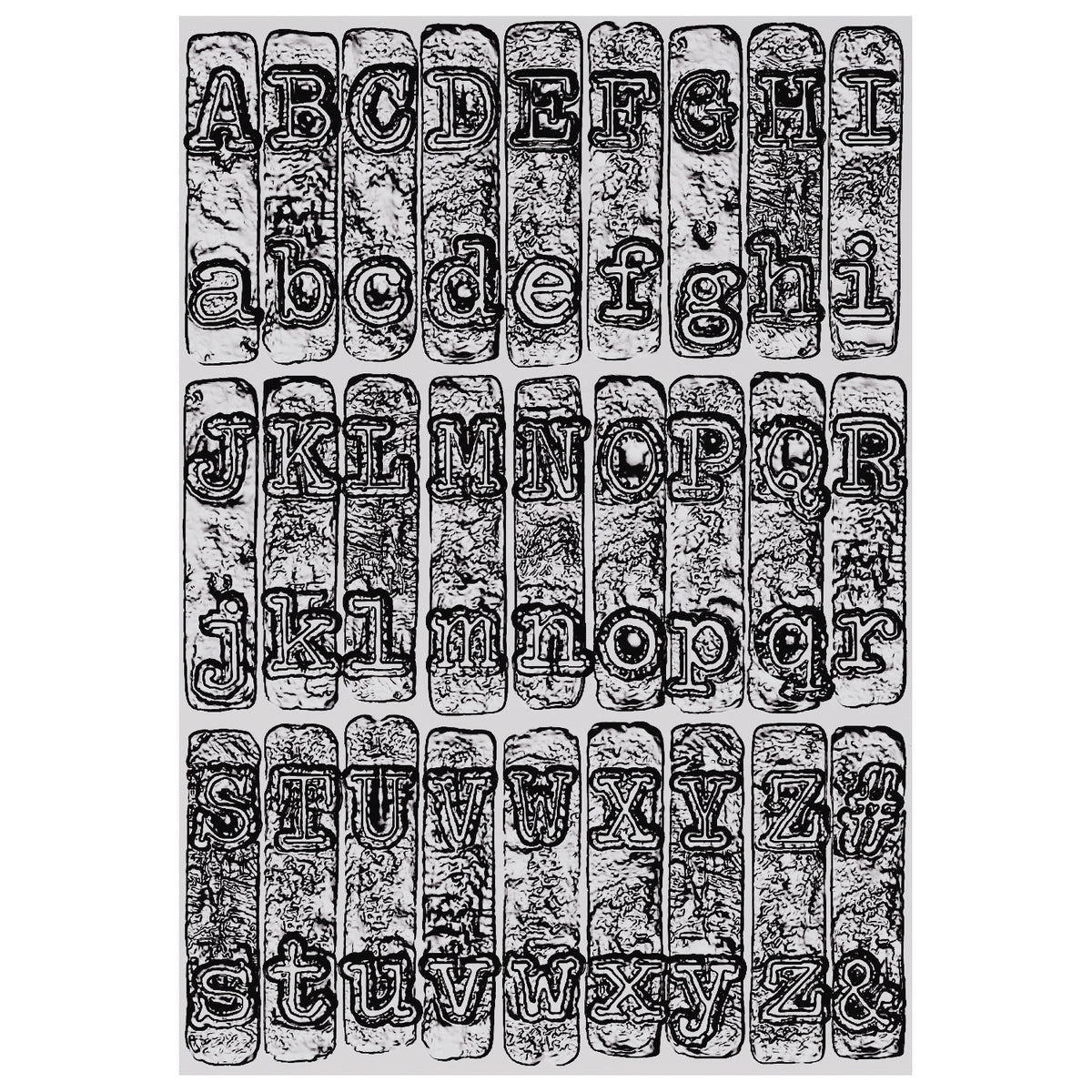 Sizzix 3-D Texture Fades Embossing Folder - Typewriter Large/A5 by