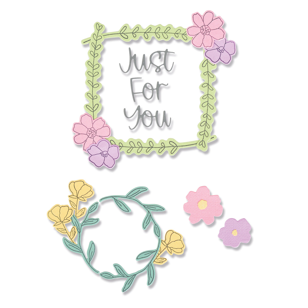 Sizzix Framelits Dies w/Stamps - Botanical Frames by Alexis