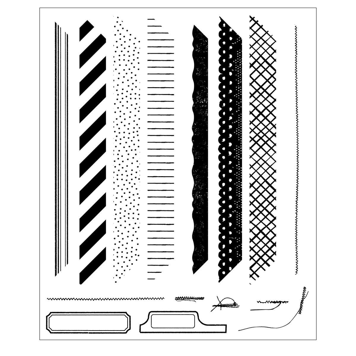 Sizzix Clear Stamps Set 15PK w/14PK Framelits Die - Build-A-Frame