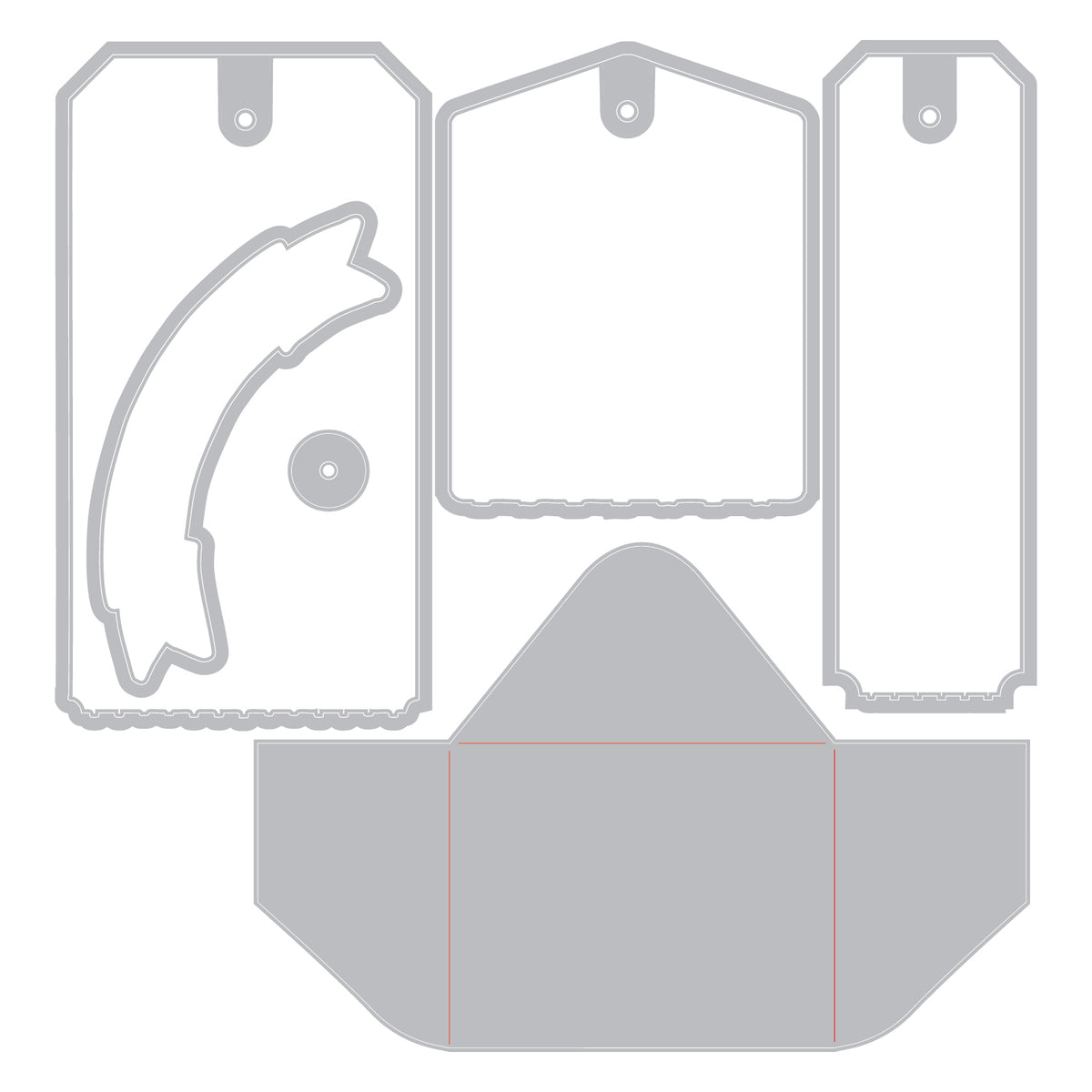 Sizzix Clear Stamps 6PK w/17PK Framelits Die - Tag It by 49 and