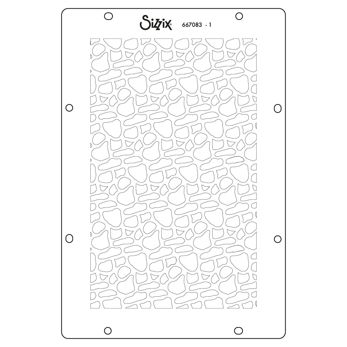 Sizzix A6 Stencil 4PK – Background Textures by Vicki Boutin