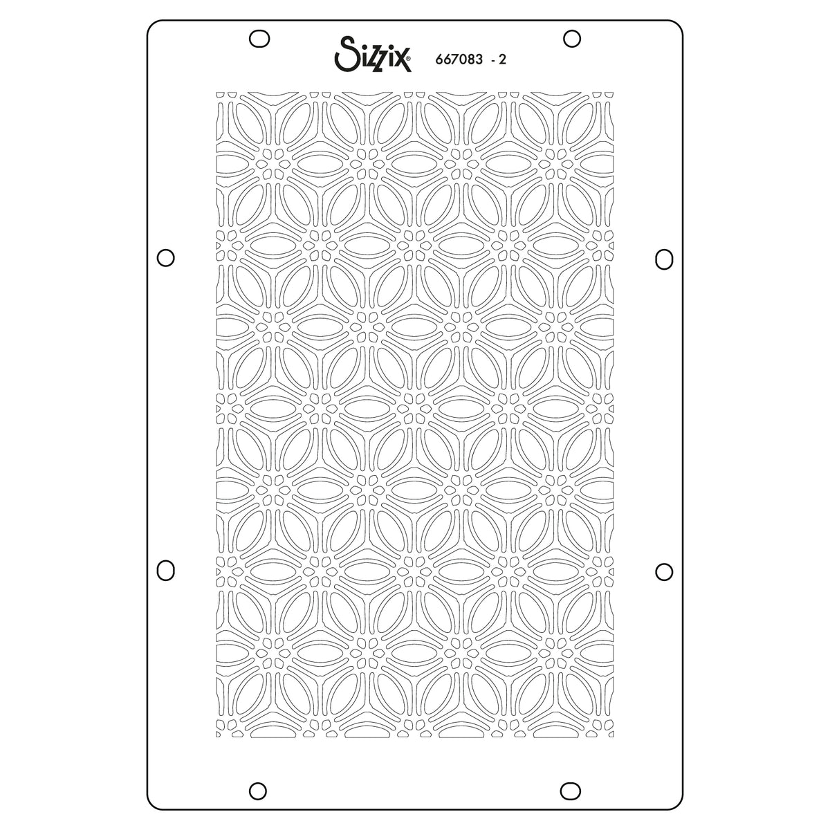 Sizzix A6 Stencil 4PK – Background Textures by Vicki Boutin