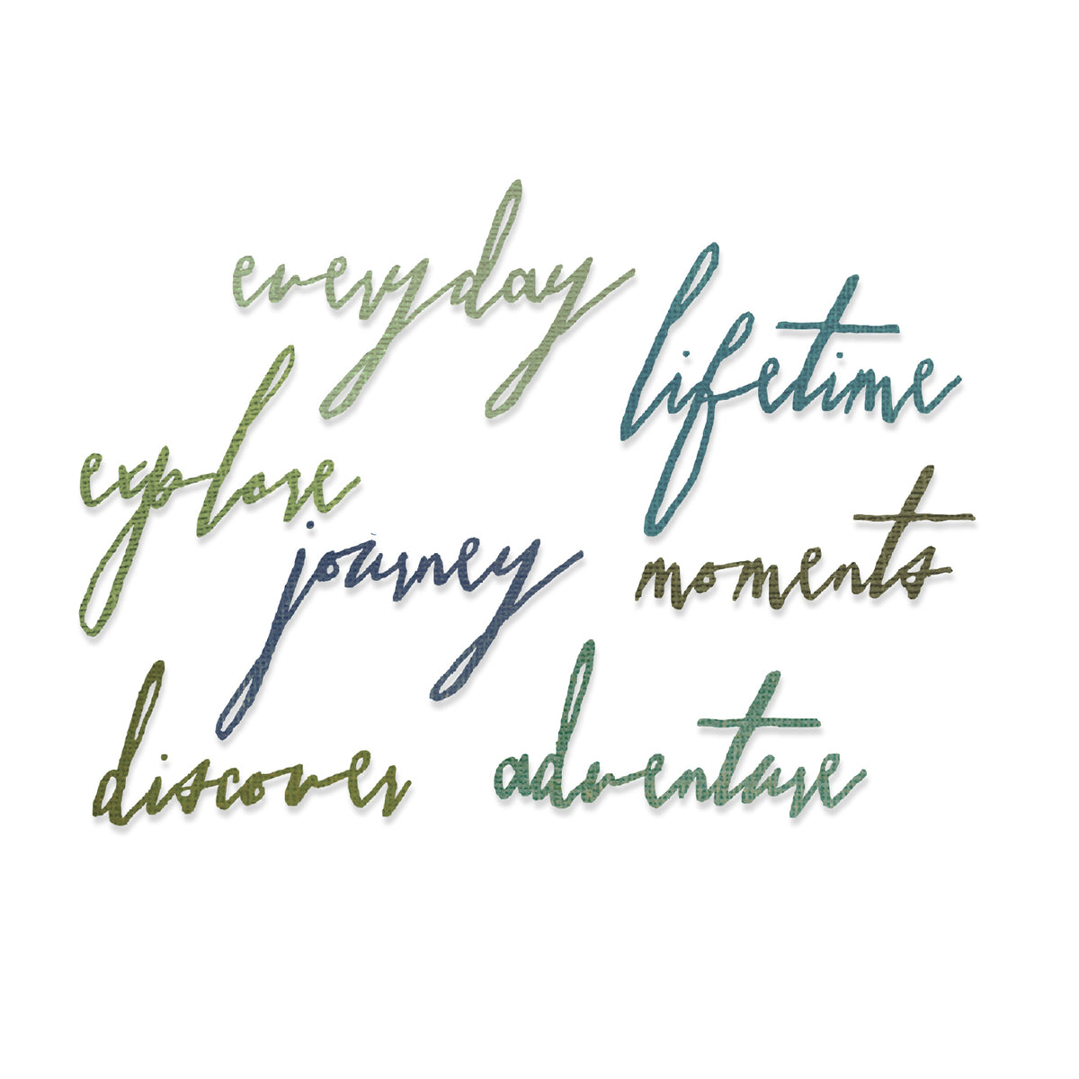Sizzix Thinlits Dies 7PK - Handwritten Journey by Tim Holtz