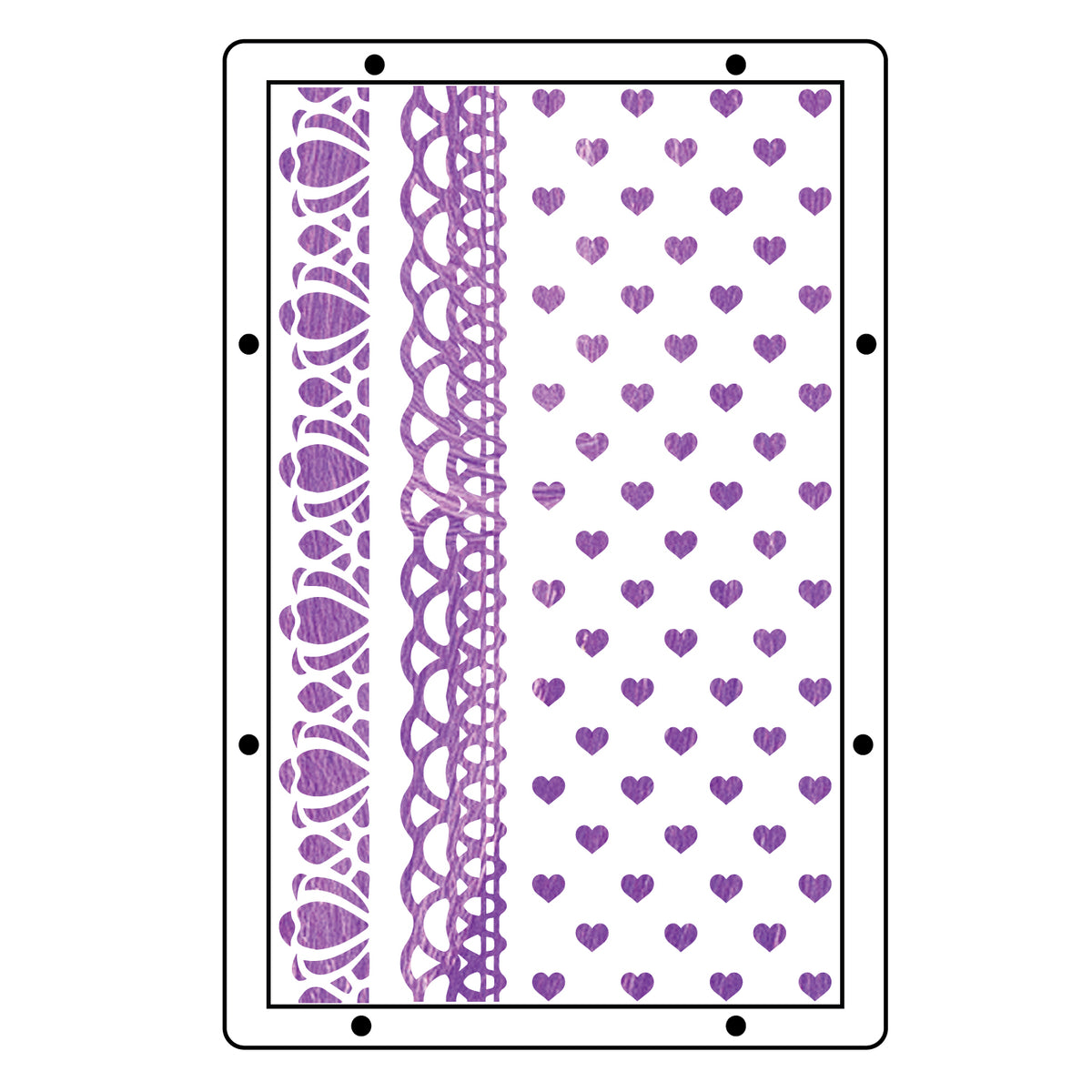 Sizzix Studio A5 Clear Stamps Set 6PK w/3pk A5 Stencils - Stitches