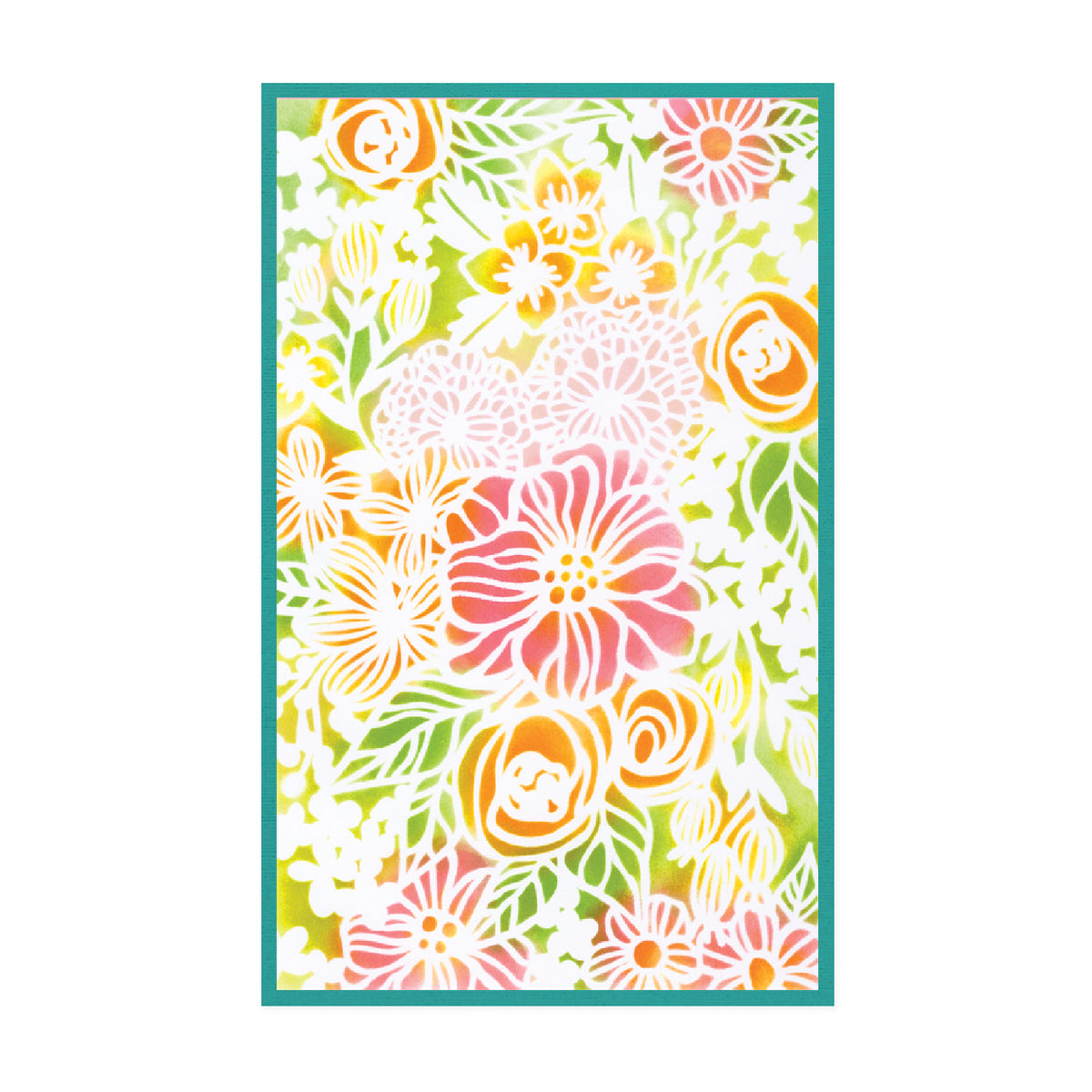Sizzix A5 Stencil 4PK Buildables Botanicals #1 by Vicki Boutin
