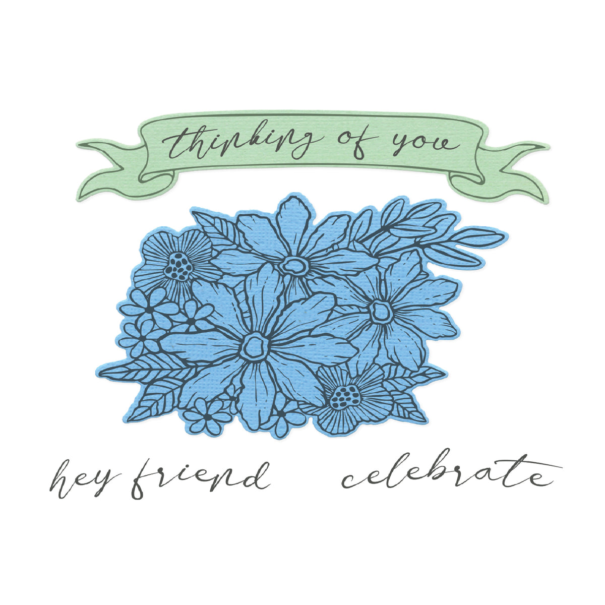 Sizzix Clear Stamps Set 5PK w/2PK - Framelits Floral Bouquet by