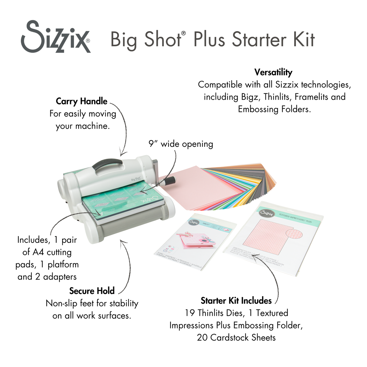 Sizzix Big Shot Plus Machine Starter Kit – Sizzix.com
