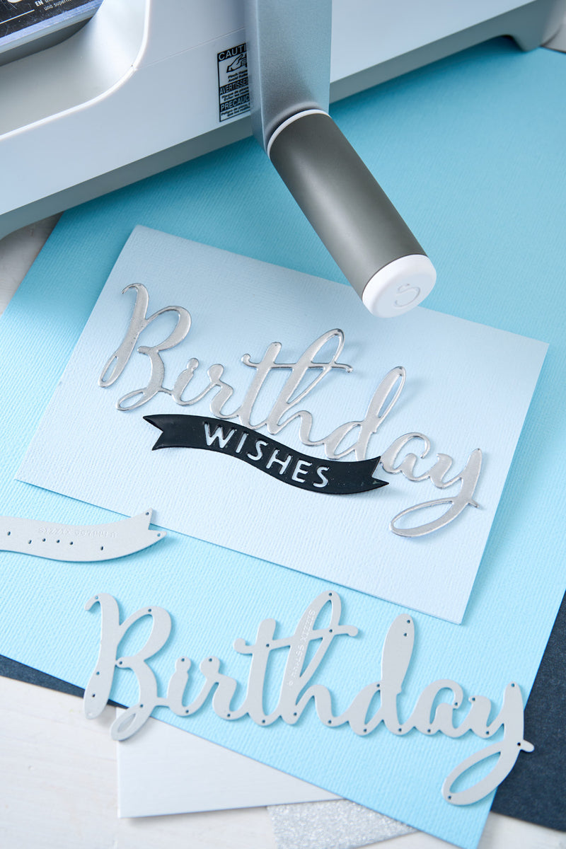 Sizzix Thinlits Die Set 2PK - Grand Birthday Wishes by Sizzix