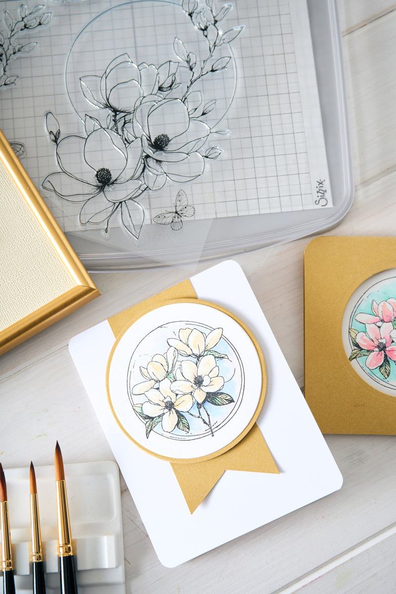 MISTOVER ミストオーバー アートブックセット Sizzix Studio Clear Stamp Set 7PK - Magnolia by Willow Wolfe