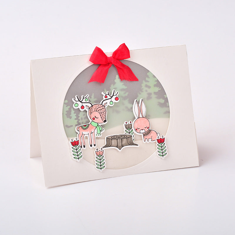 Sizzix Framelits Dies w/Stamps - Folk Christmas by Jordan Caderao