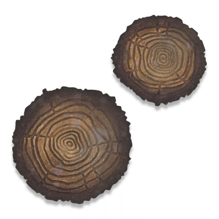 Sizzix Bigz Die w/Texture Fades Embossing Folder - Tree Rings