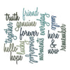 Sizzix Thinlits Die Set 16PK - Friendship Words: Script by Tim Holtz