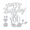 Sizzix Thinlits Die Set 3PK - Phrase, Happy Birthday to You