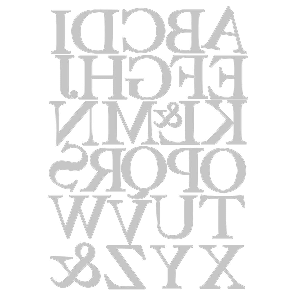 Sizzix Thinlits 665282 Lisa Jones Serif Alphabet Dies, Multi-Colour Sizzix Thinlits 665282 Lisa Jones Serif Alphabet Dies, Multi-Colour
