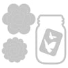 Sizzix Framelits Die Set 4PK w/5PK Stamps - Birthday Jar