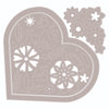 Sizzix Framelits Die Set 3PK w/3PK Stamps - Blooming Heart