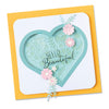 Sizzix Framelits Die Set 3PK w/3PK Stamps - Blooming Heart