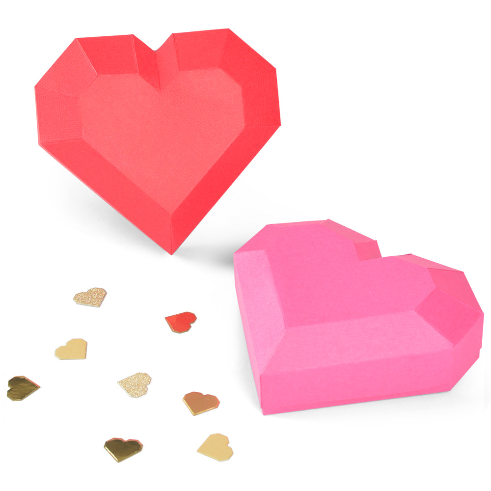 Sizzix Thinlits Set 7 Fustelle – Forme Cuore Per Carta, Stratificazione E Rilievo, Compatibile Big Shot