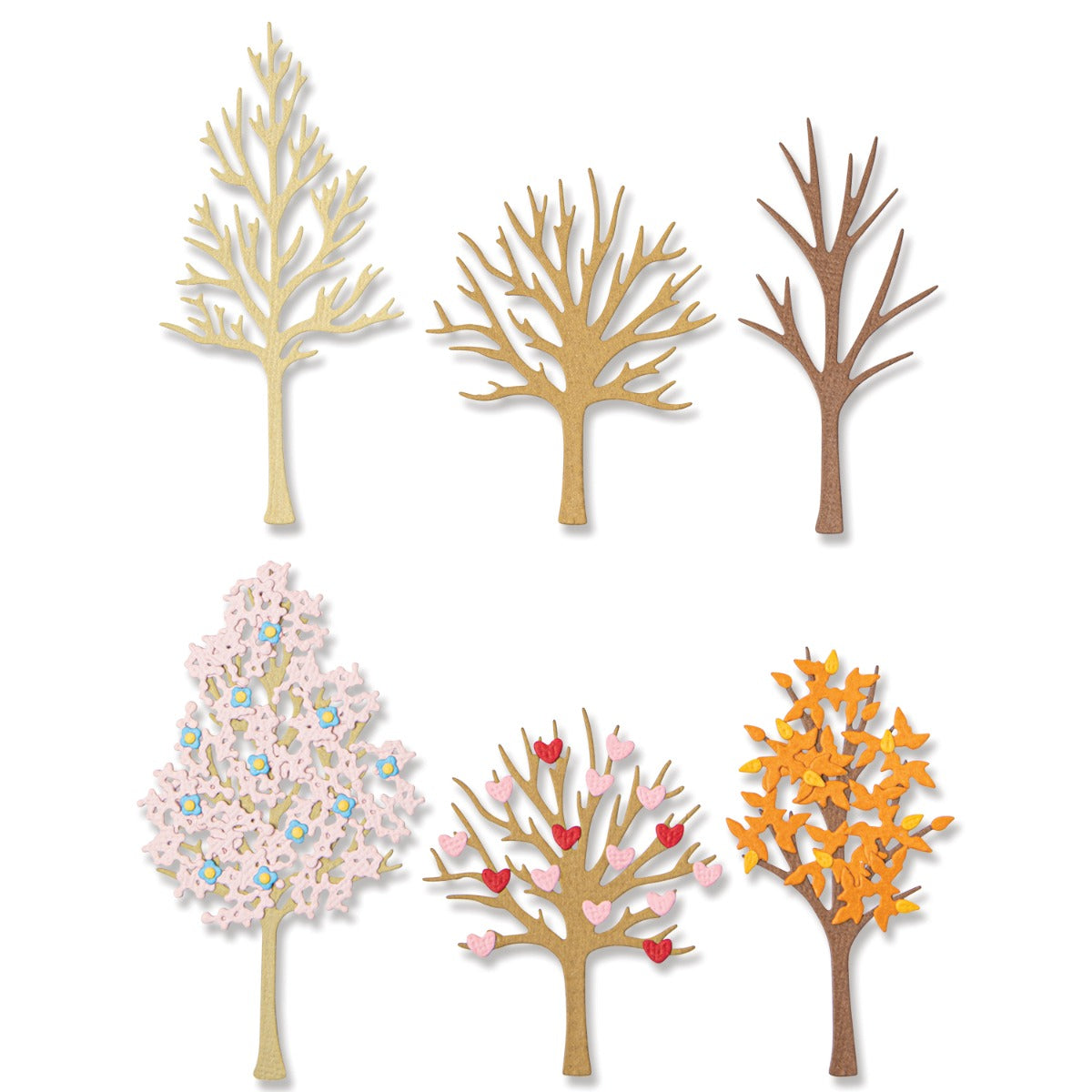 Sizzix Thinlits Die Set 7PK - Seasonal Trees – Sizzix.com