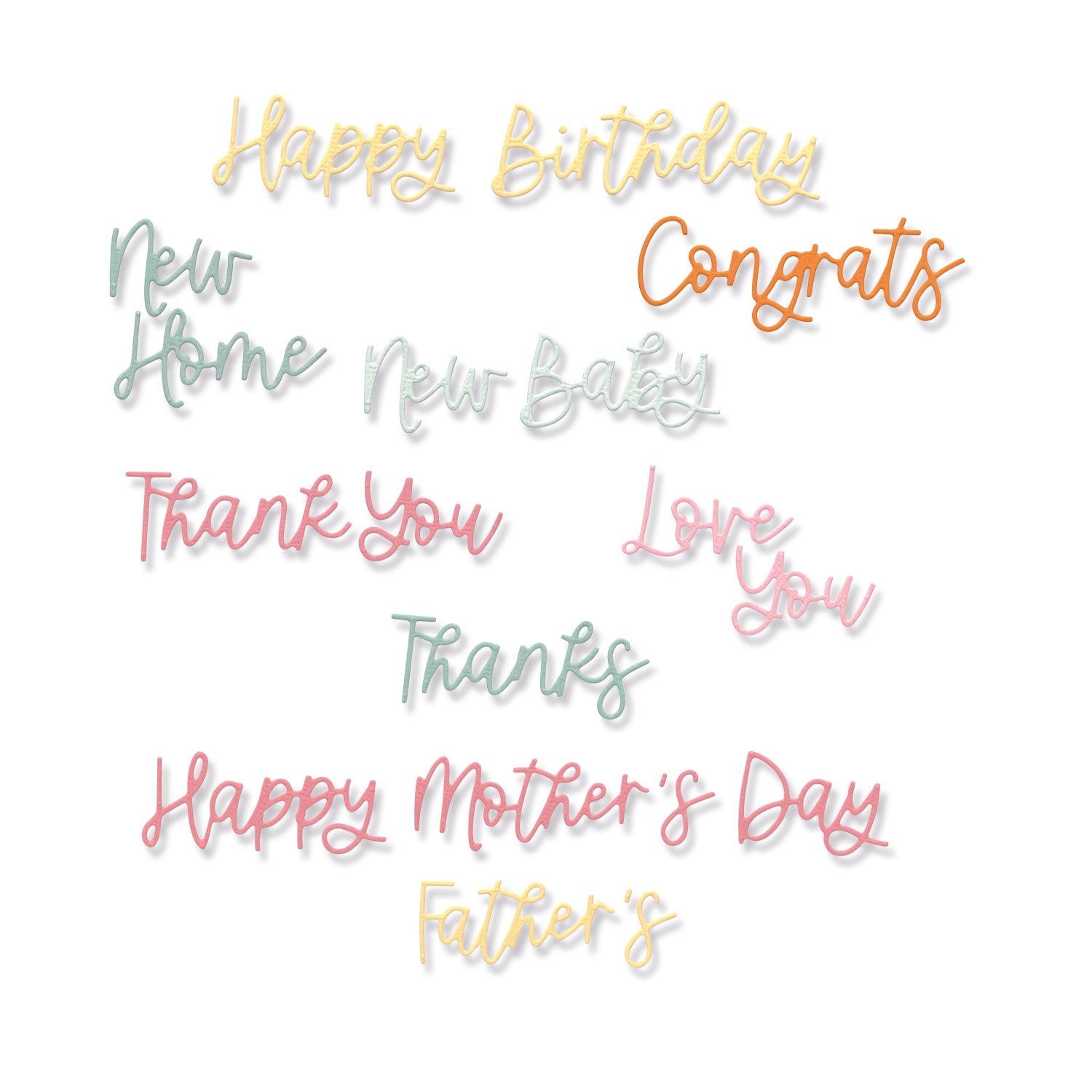 Sizzix Thinlits Die Set 14PK - Variety Sentiments – Sizzix.com