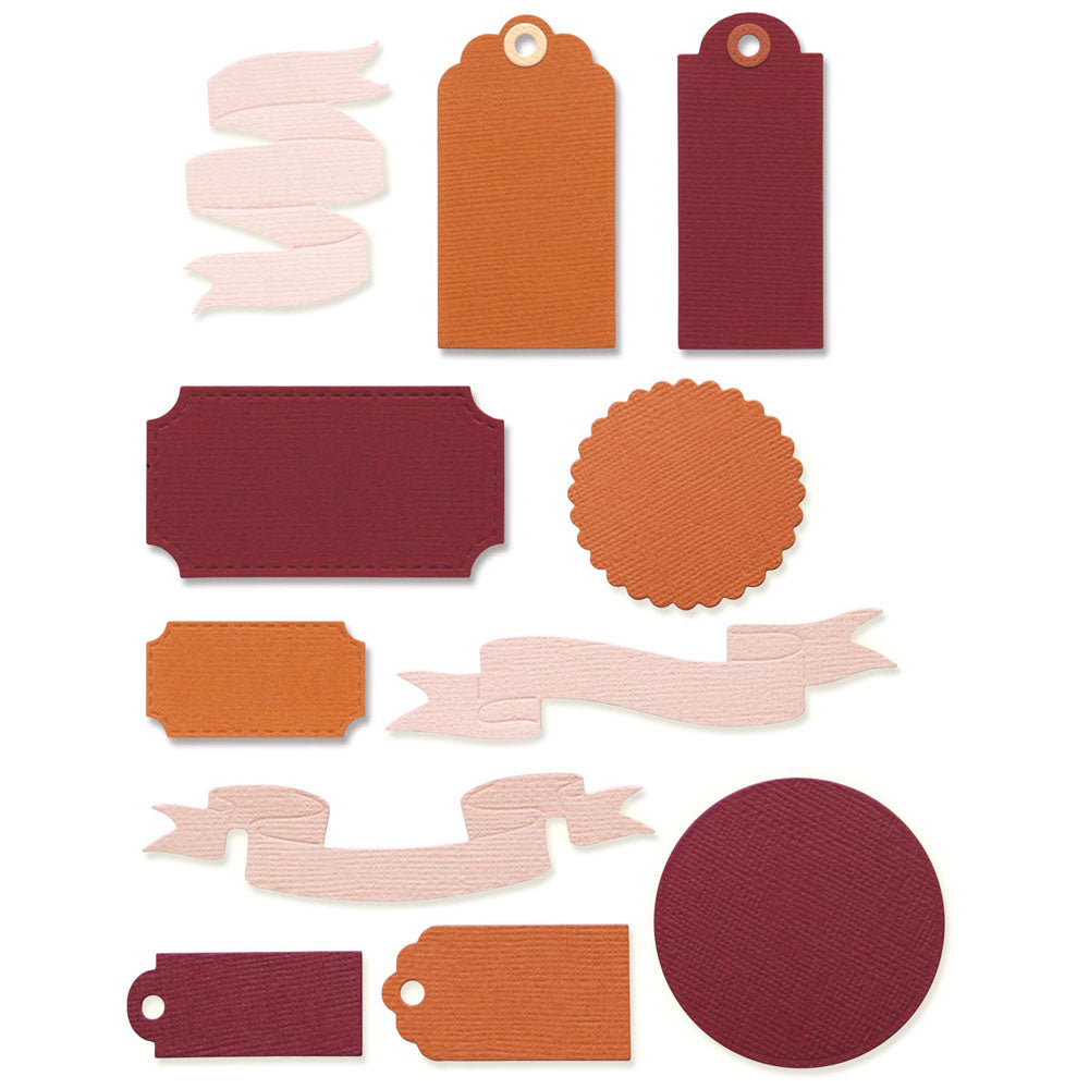 Sizzix Thinlits Die Set 12PK - Vintage Tags & Banners by Kath